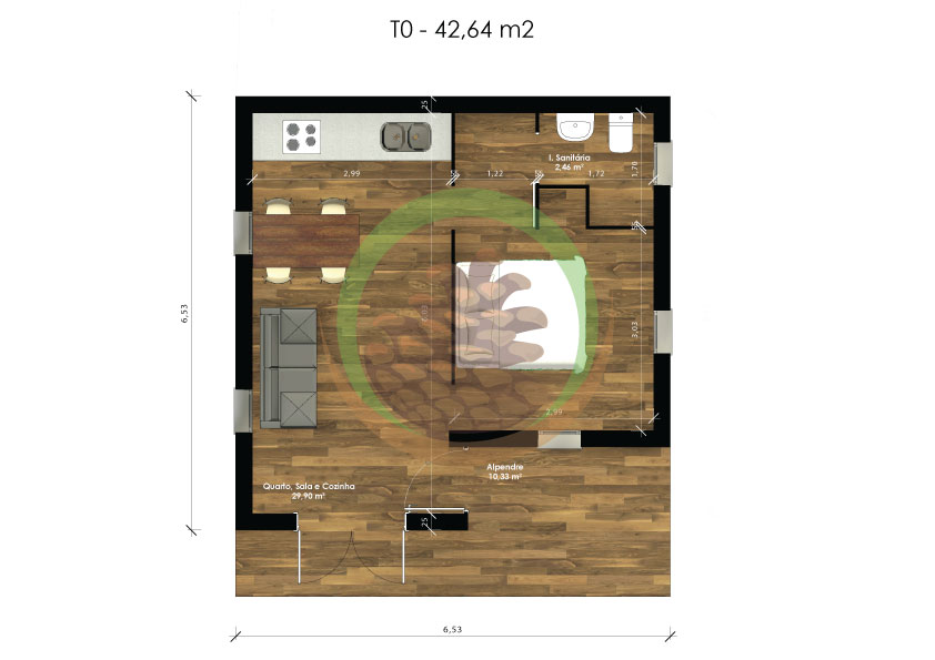 Planta da Casa T0