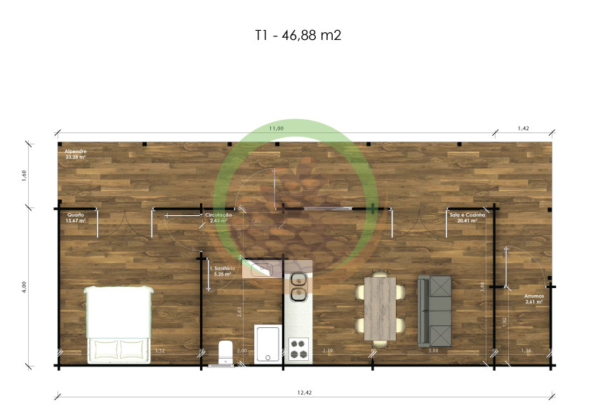 Planta da Casa T1
