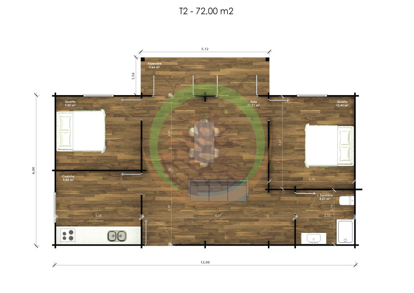 Planta da Casa T2