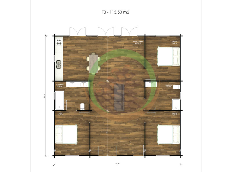 Planta da Casa T3