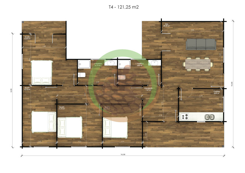Planta da Casa T4