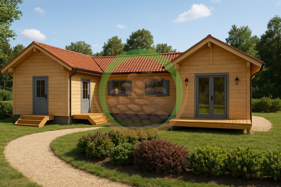 Casa de madeira T4 em pinho nordico certificado FSC