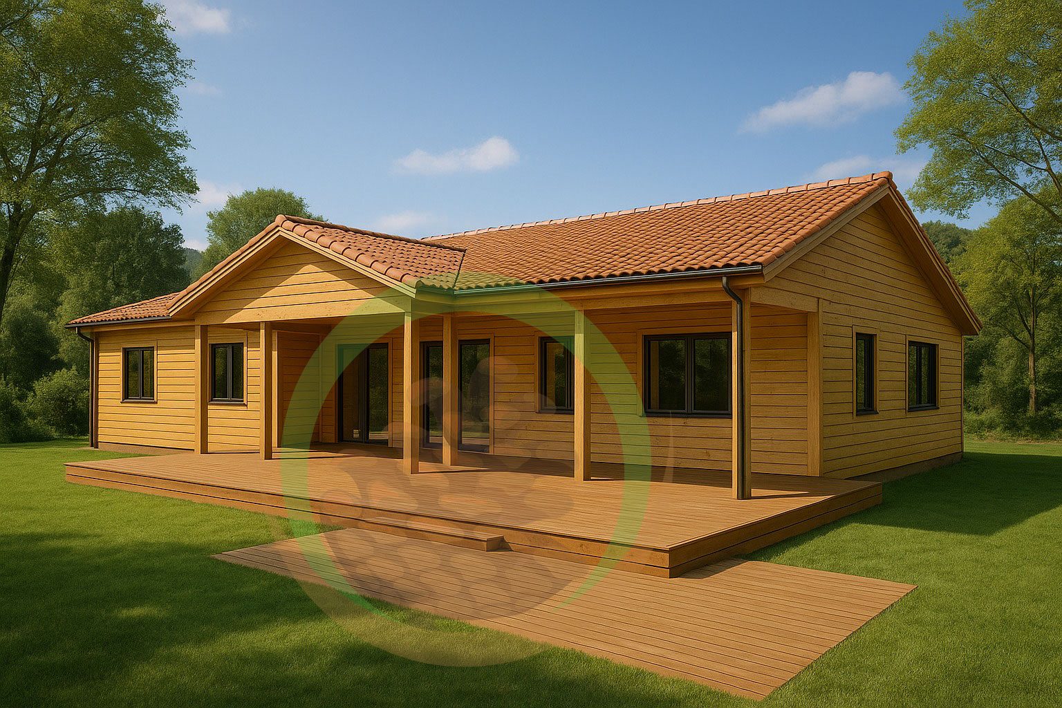 Casa de madeira T6 em pinho nordico certificado FSC